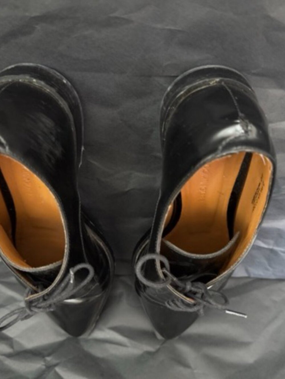 ADOLFO DOMINGUEZ Spanish Designer Glossy Black Masculine Shoes - Picture 5 of 6